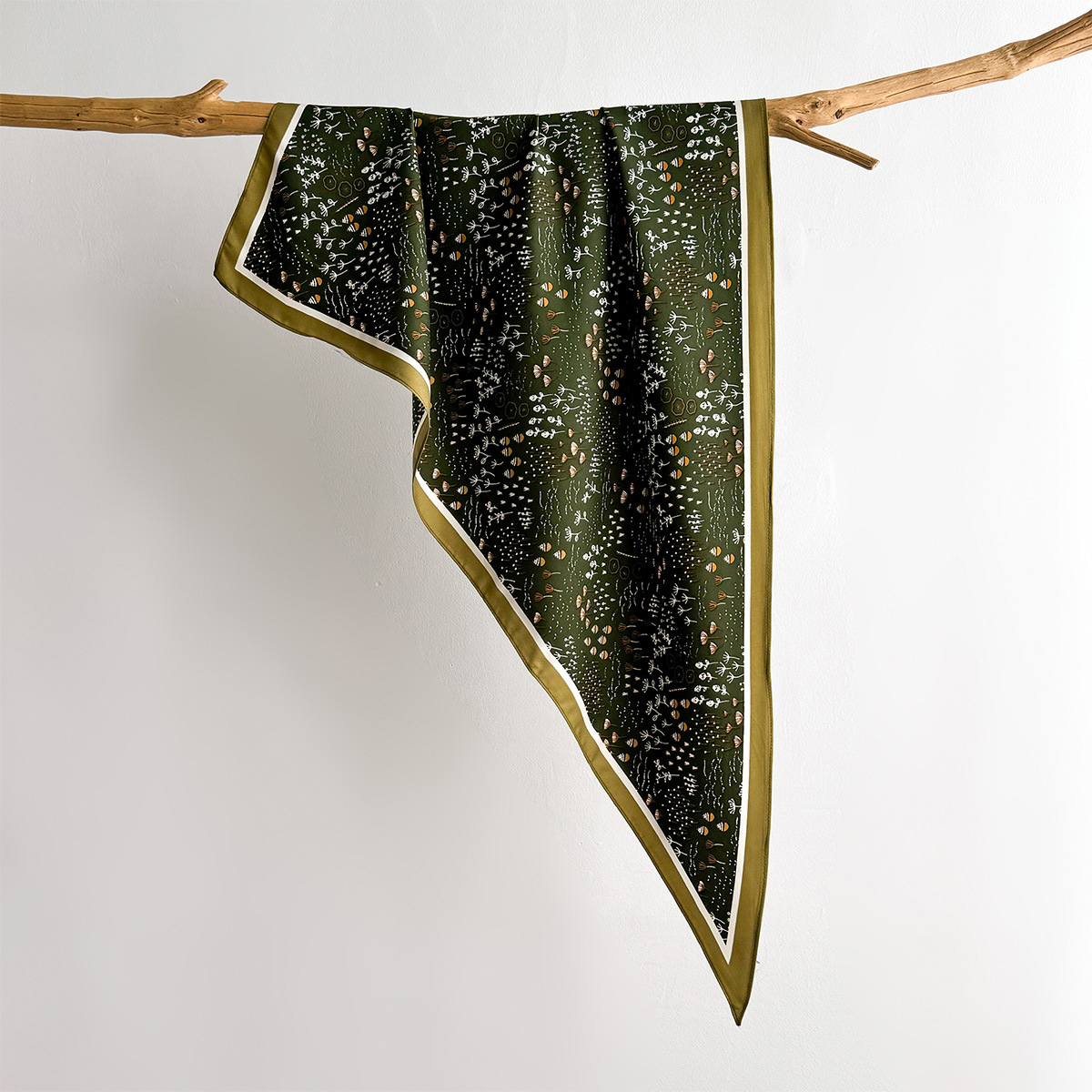 Scarf Silk Neck - Floral Printed Square Scarf For Women