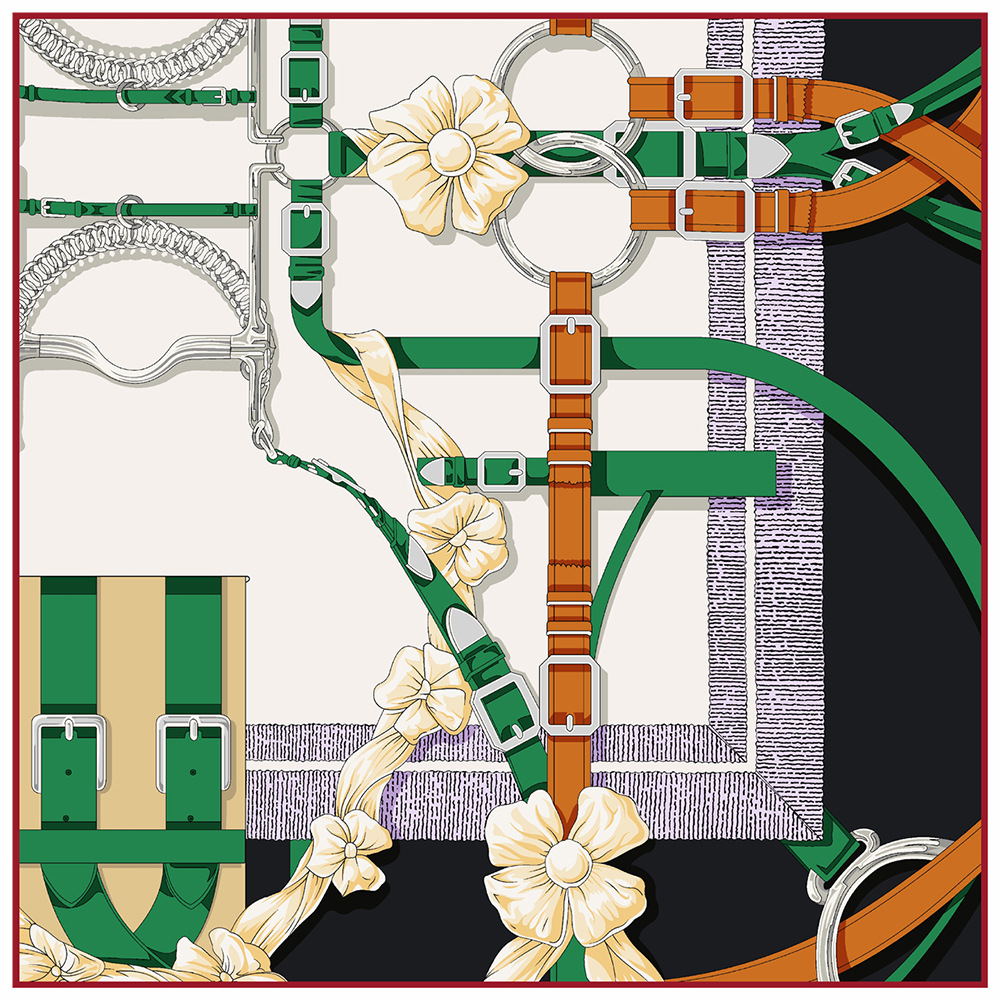 Scarf Silk Neck - 90cm New Design Belt Twill Silk