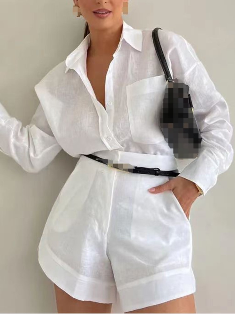 Women'S Formal Wear Blouse - Summer Casual Simple Women's Outfits Button