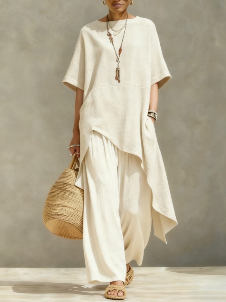 Women Cotton Linen Pant Sets 2 - Women'S Formal Wear Blouse ulasan dan harga