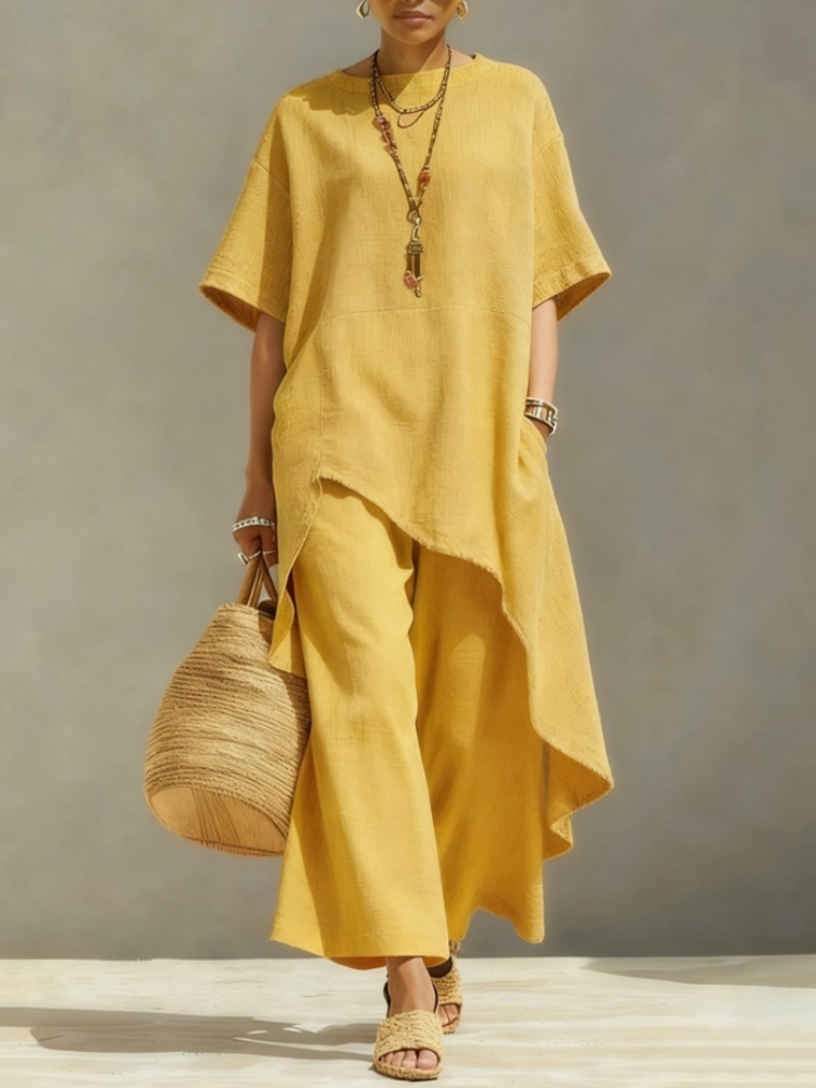 Women Cotton Linen Pant Sets 2 - Women'S Formal Wear Blouse ulasan dan harga