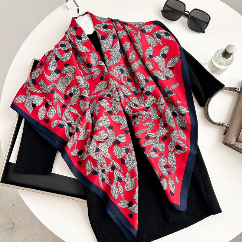 90cm Square Scarf High Quality - Scarf Silk Neck ulasan dan harga