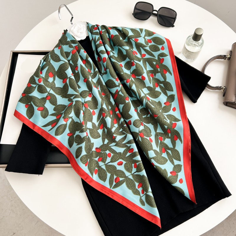 90cm Square Scarf High Quality - Scarf Silk Neck ulasan dan harga