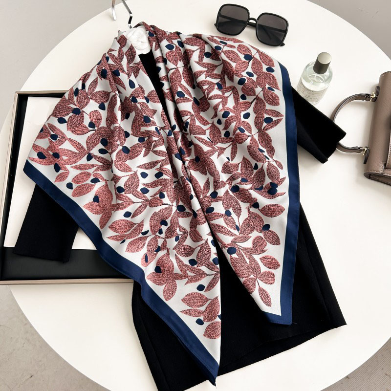 90cm Square Scarf High Quality - Scarf Silk Neck ulasan dan harga