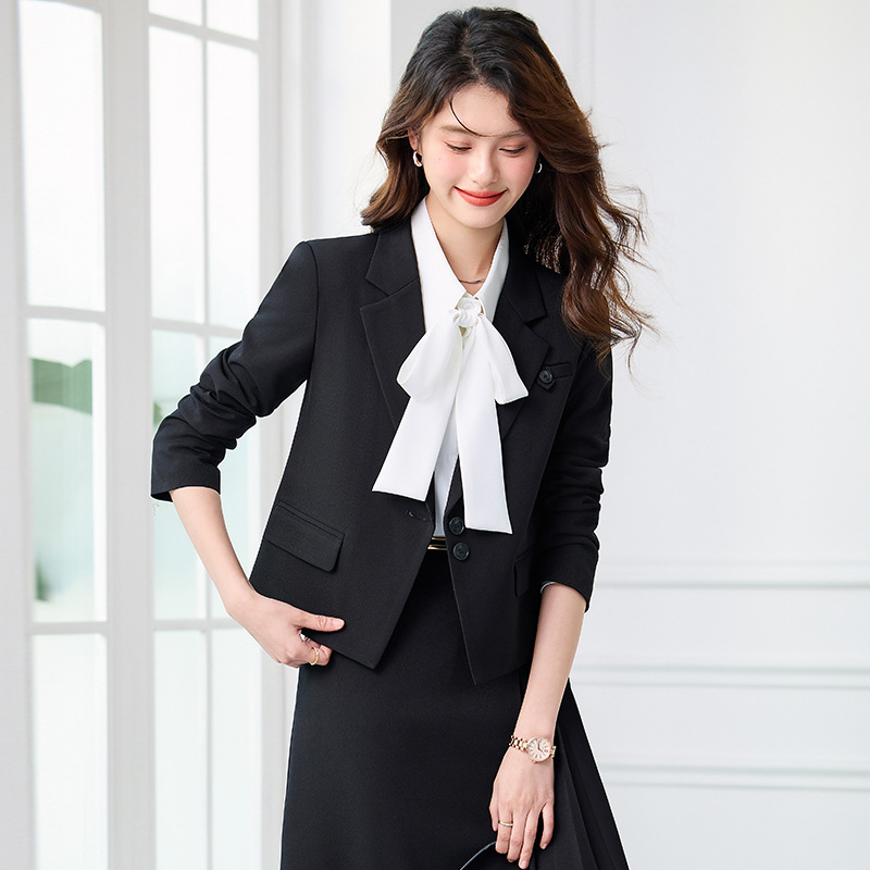 Gray women's suit set for spri - Women'S Formal Wear Petite ulasan dan harga