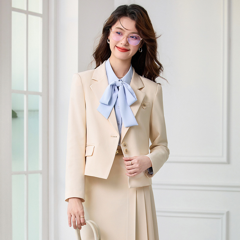 Gray women's suit set for spri - Women'S Formal Wear Petite ulasan dan harga