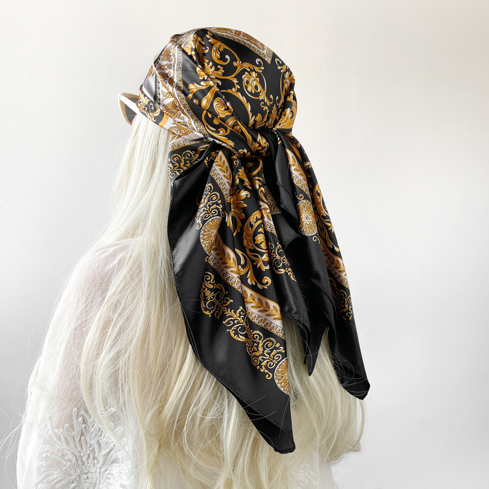 Silk Shawl Satin Square Scarf  - Scarf Silk Neck ulasan dan harga