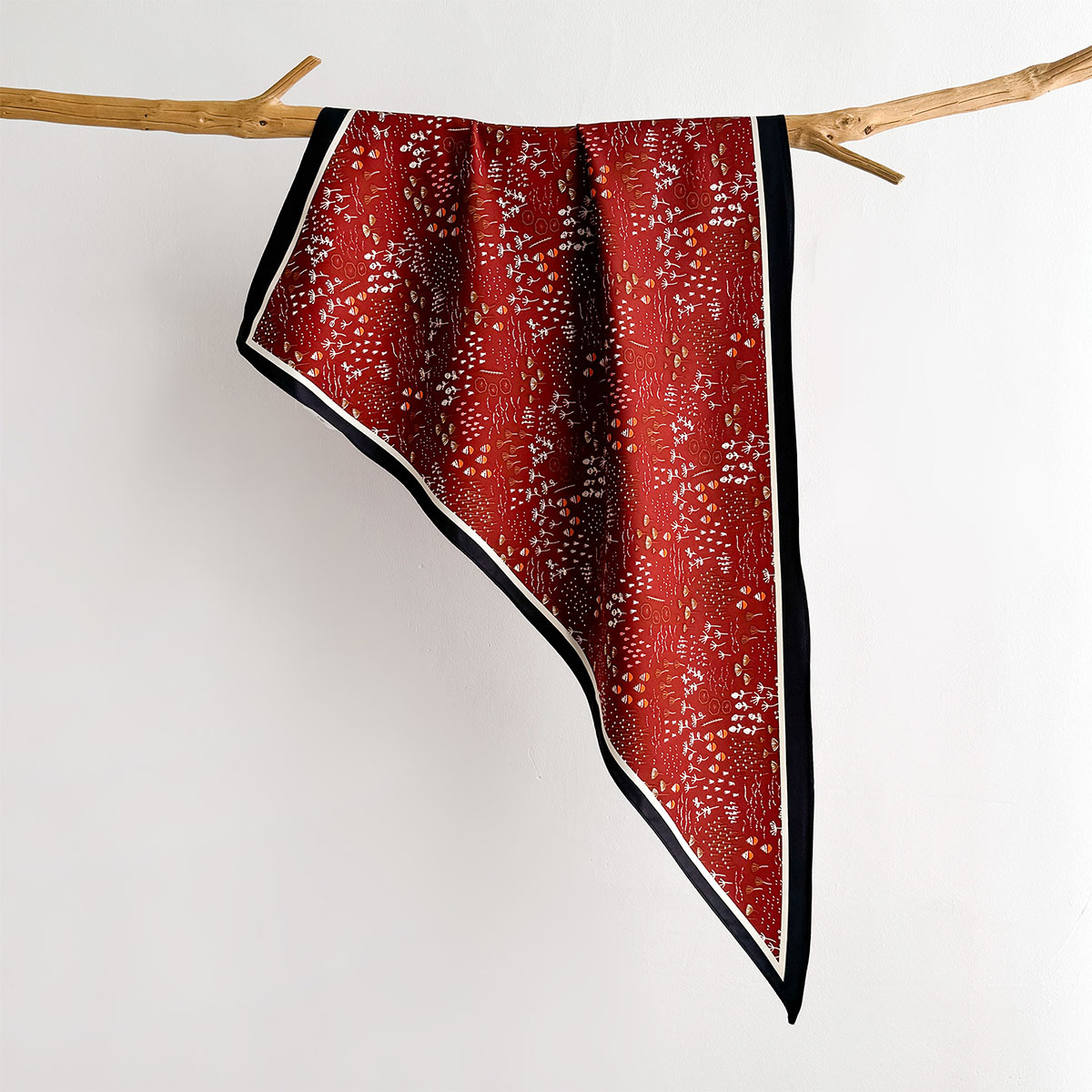 Floral Printed Square Scarf Fo - Scarf Silk Neck ulasan dan harga