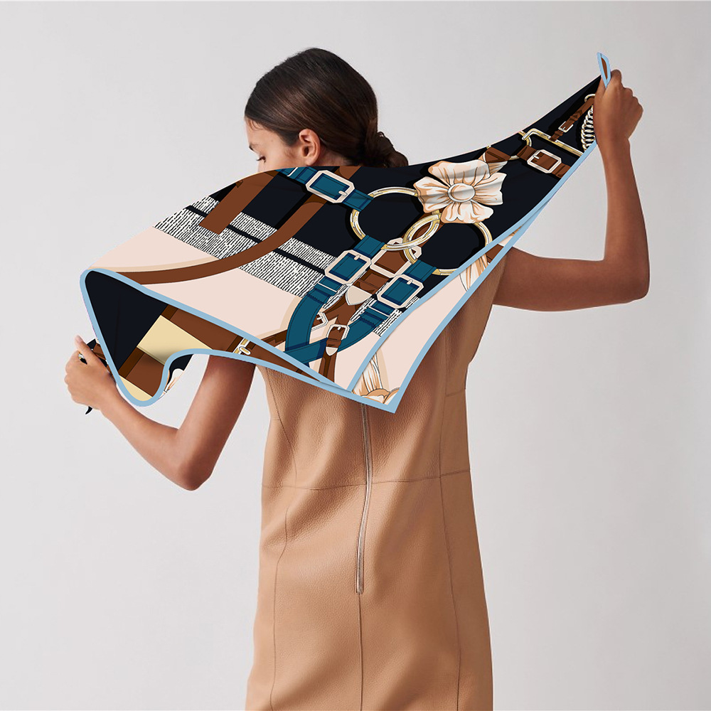 90cm New Design Belt Twill Sil - Scarf Silk Neck ulasan dan harga