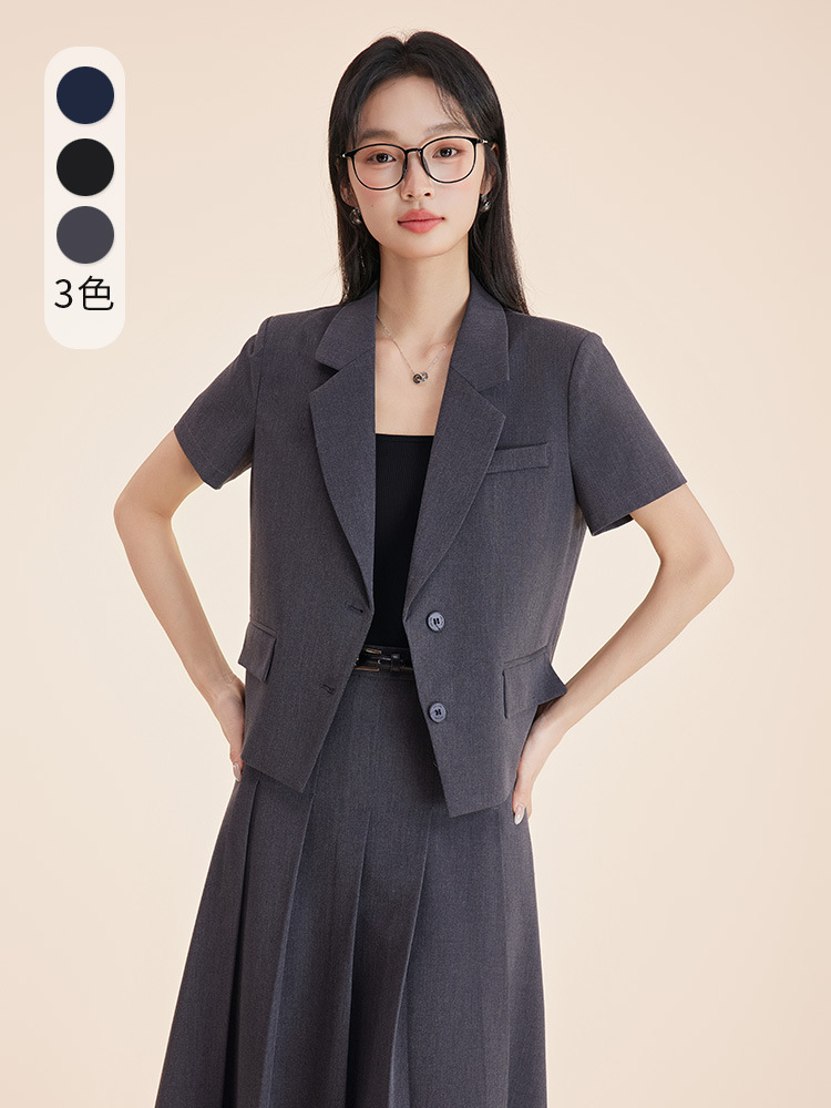 Gray women's suit set for autu - Women'S Formal Wear Petite ulasan dan harga