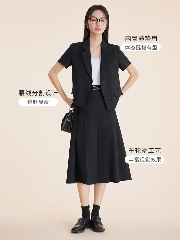Gray women's suit set for autu - Women'S Formal Wear Petite ulasan dan harga