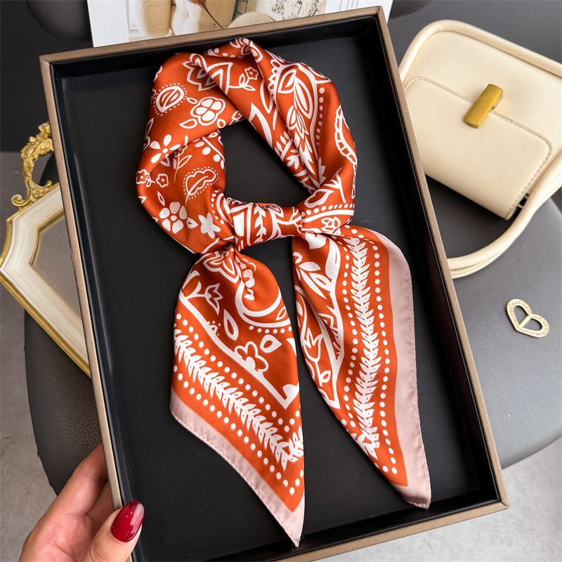 1Pc cashew print fashion silk  - Scarf Silk Neck ulasan dan harga