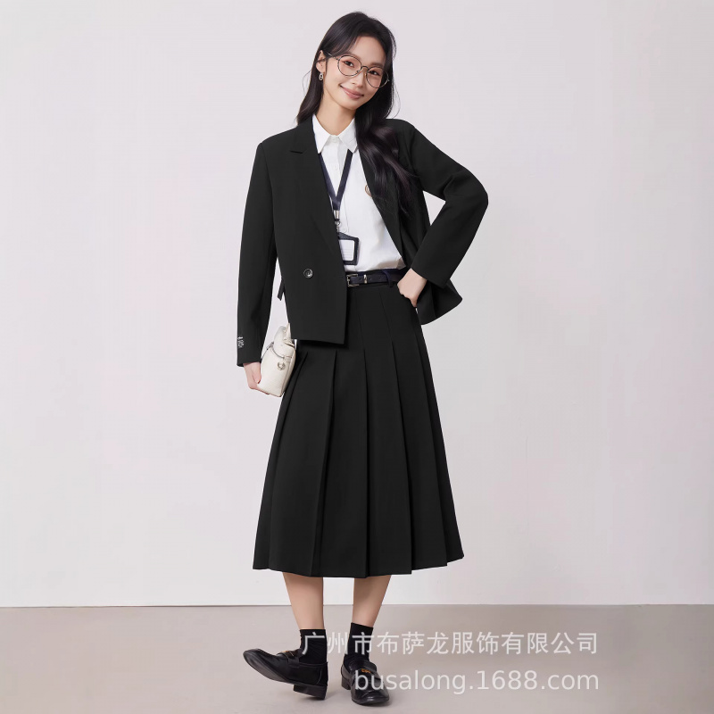 Gray women's suit set for spri - Women'S Formal Wear Petite ulasan dan harga