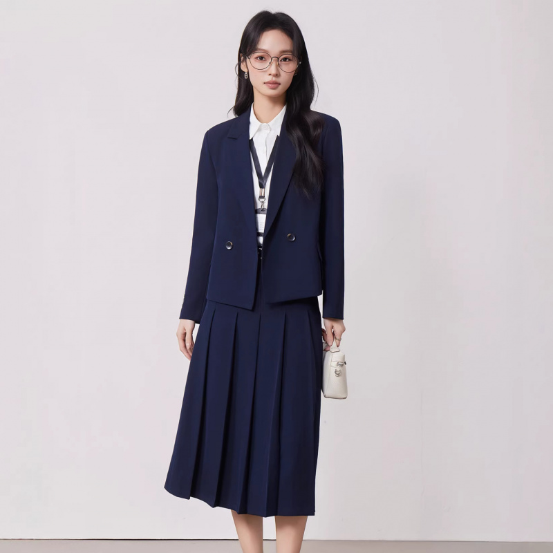 Gray women's suit set for spri - Women'S Formal Wear Petite ulasan dan harga