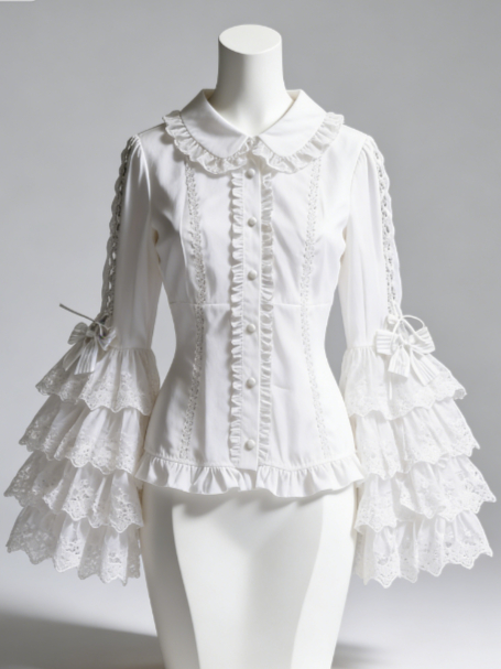 Sweet Lolita Blouse Lace Trim  - Formal Wear Japan Women ulasan dan harga