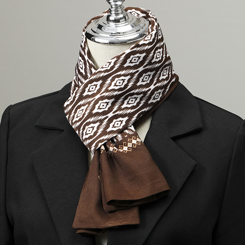 Men's Scarf Imitation Silk Nec - Scarf Silk Neck ulasan dan harga
