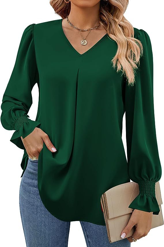 Women's Long Sleeve Shirt Spri - Women'S Formal Wear Blouse ulasan dan harga