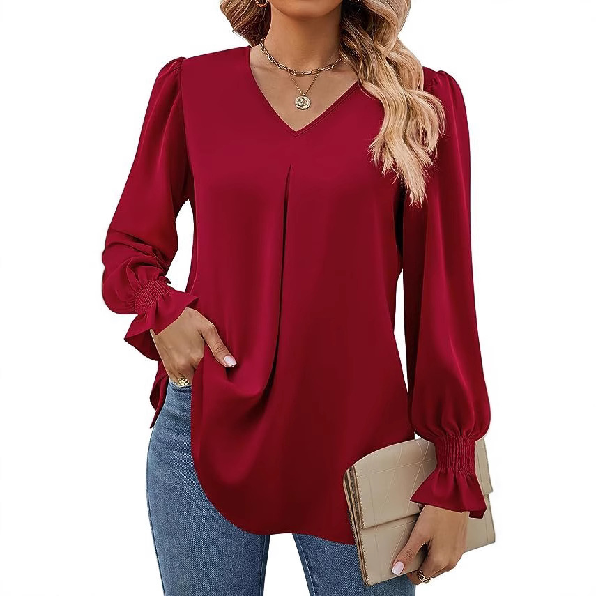 Women's Long Sleeve Shirt Spri - Women'S Formal Wear Blouse ulasan dan harga