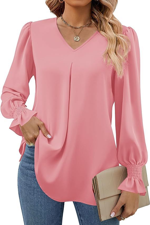 Women's Long Sleeve Shirt Spri - Women'S Formal Wear Blouse ulasan dan harga