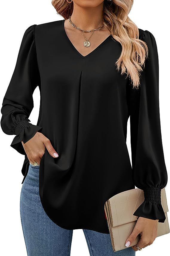 Women's Long Sleeve Shirt Spri - Women'S Formal Wear Blouse ulasan dan harga