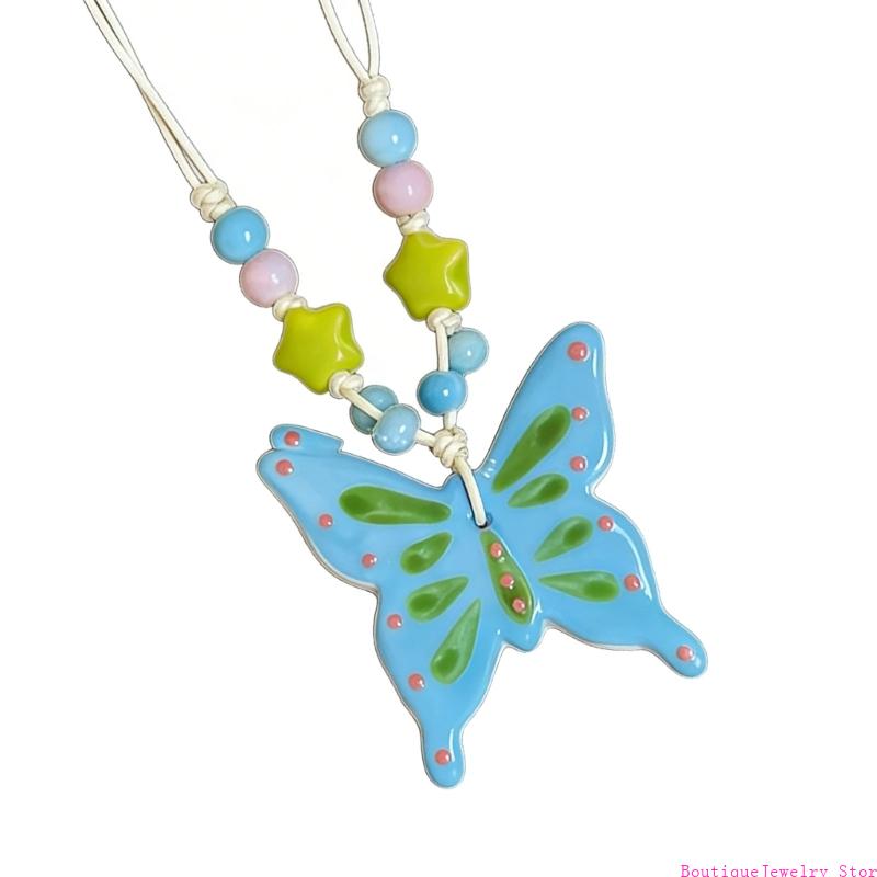 E1PE Stylish Butterfly Charm N - Unique Women'S Formal Wear ulasan dan harga