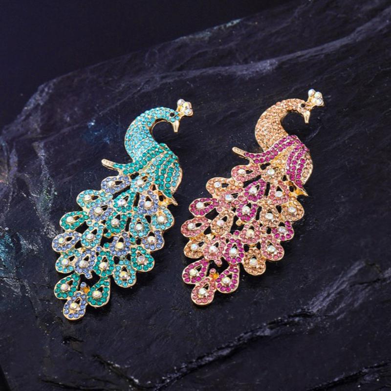 Unique Peacock Brooch Pin For  - Women Formal Wear Look ulasan dan harga