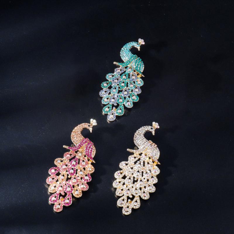 Unique Peacock Brooch Pin For  - Women Formal Wear Look ulasan dan harga