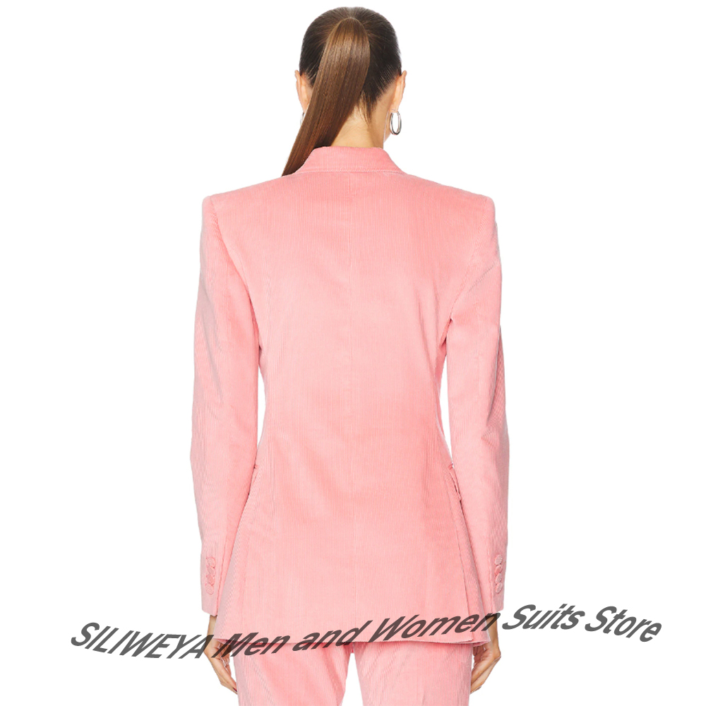 Feminine Pink Corduroy 2Piece  - Women Formal Wear Look ulasan dan harga