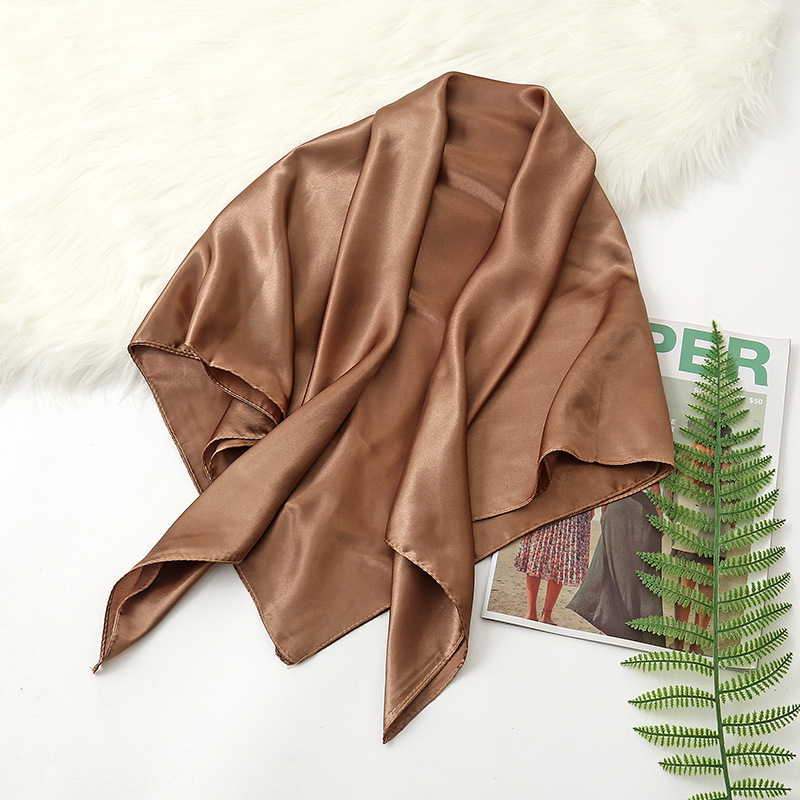 90cm Solid Colors Neckerchief  - Scarf Silk Neck ulasan dan harga