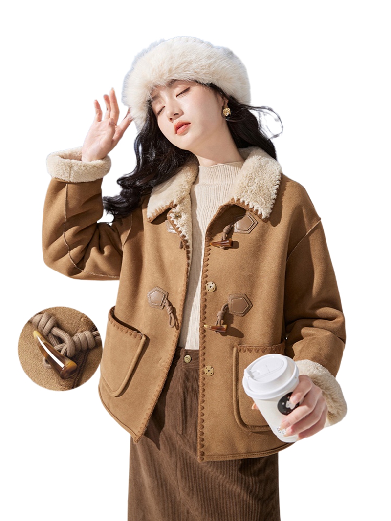 Suede short coat for women's w - Women'S Formal Wear Petite ulasan dan harga