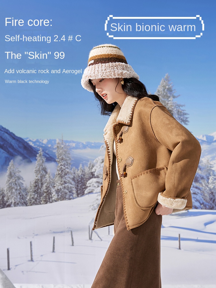 Suede short coat for women's w - Women'S Formal Wear Petite ulasan dan harga